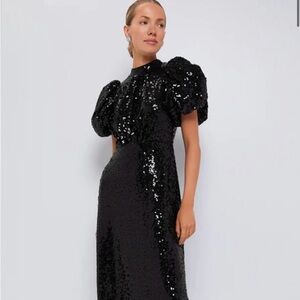 Tuckernuck Black Sequin Midi Dress